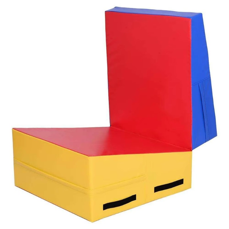 Home Gym Yellow - Tappetino Pieghevole per Allenamento 80*60*30*5cm, Rosso,