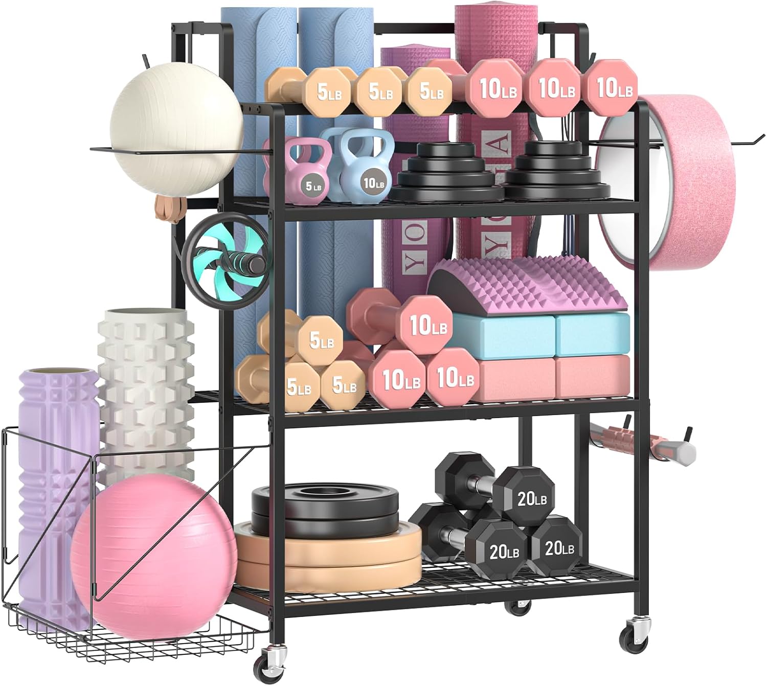 Home Gym Dumbbells - Organizzatore per Palestra Domestica, Materiale e