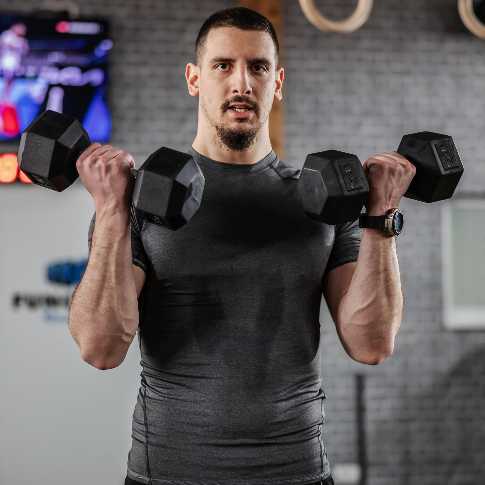 Hex Dumbbell Set - Set di 2 manubri esagonali Ye
