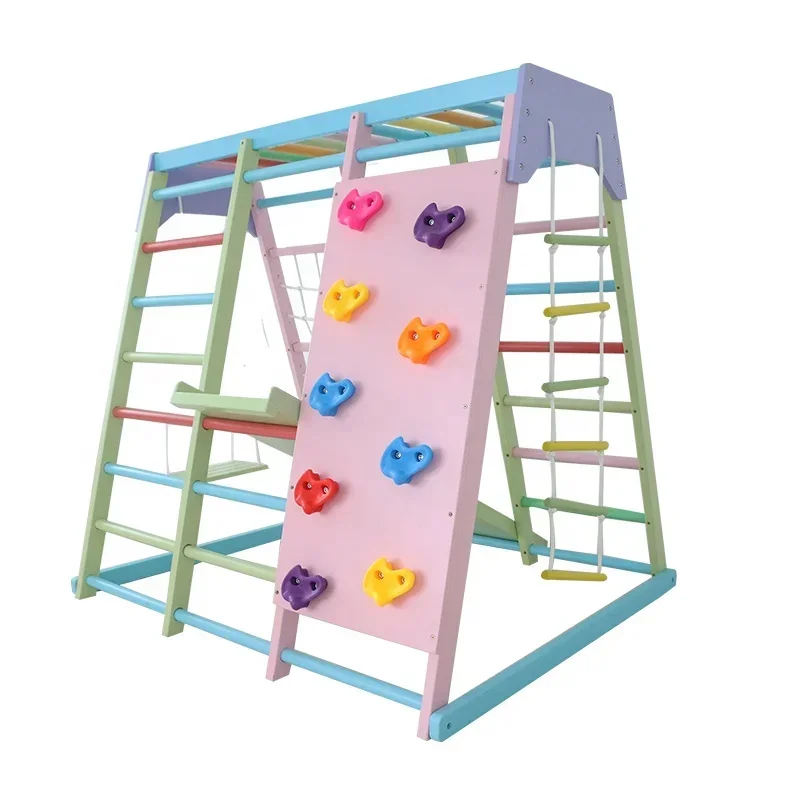 Home Gym For Kids - Set da arrampicata in legno per