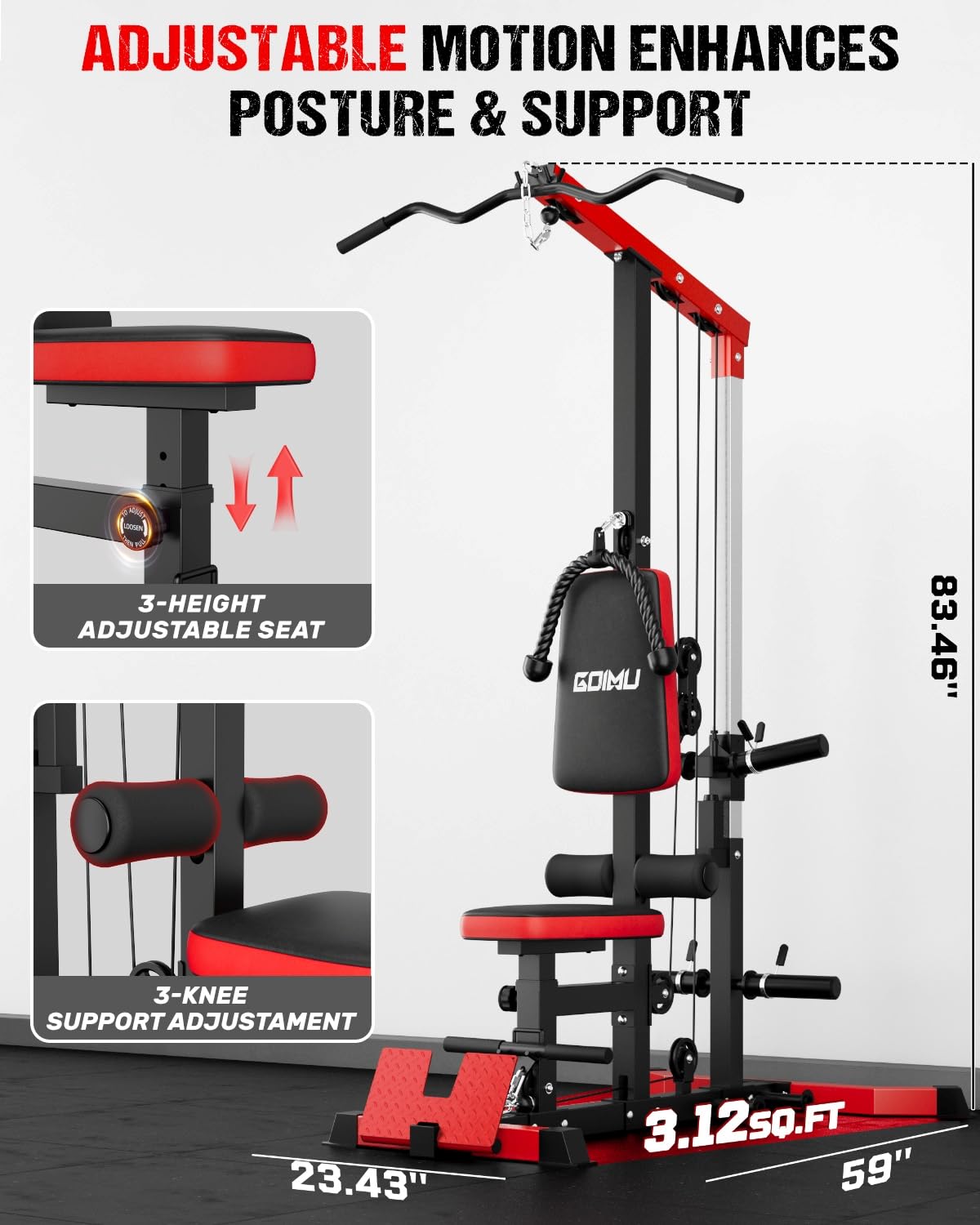 Macchina per trazioni e vogate - Home Gym Lat Pulldown Machine recensione e prezzo