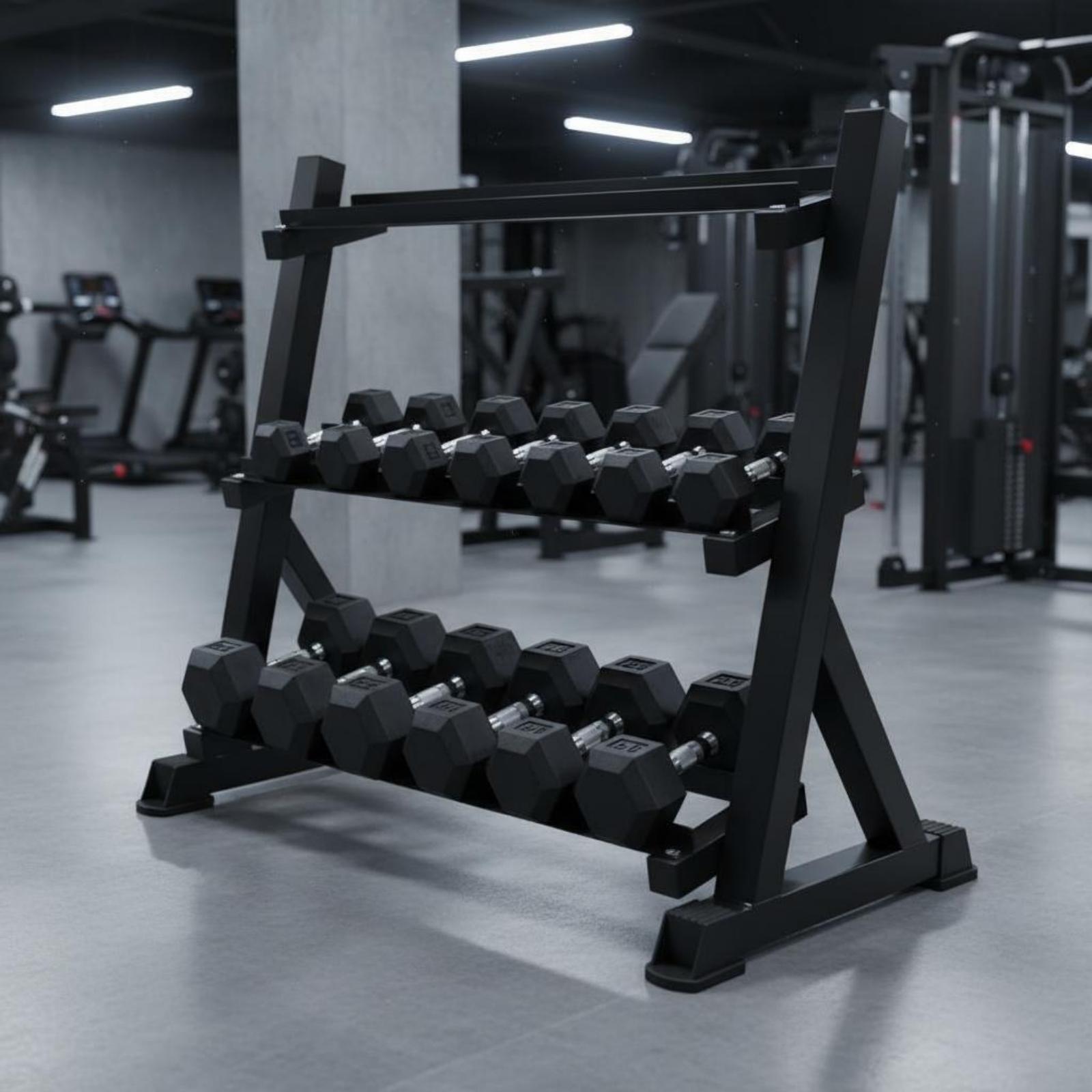 Rack per manubri esagonali a 3 - Home Gym Dumbbells recensione e prezzo