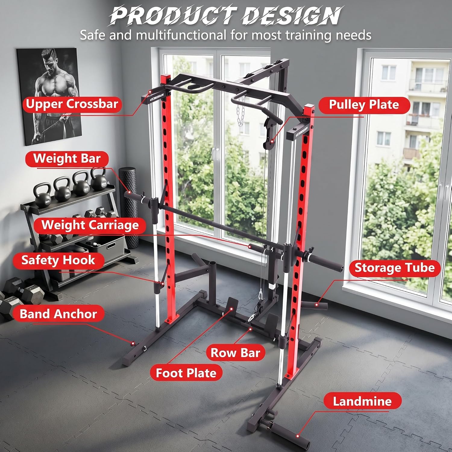 Smith Machine All-in-One con P - Home Gym Lat Pulldown Machine recensione e prezzo
